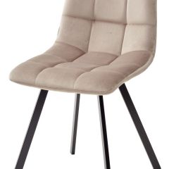 Стул CHILLI SQUARE BLUVEL-40 бежевый, велюр / черный каркас М-City в Муравленко - muravlenko.mebel24.online | фото
