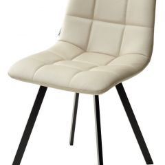 Стул CHILLI SQUARE HK017-02 серо-бежевый, PU/ черный каркас М-City в Муравленко - muravlenko.mebel24.online | фото