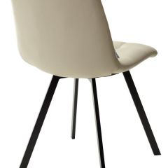 Стул CHILLI SQUARE HK017-02 серо-бежевый, PU/ черный каркас М-City в Муравленко - muravlenko.mebel24.online | фото 4