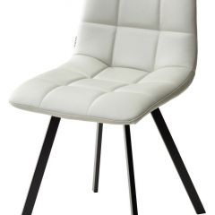 Стул CHILLI SQUARE HK017-03 светло-серый, PU/ черный каркас М-City в Муравленко - muravlenko.mebel24.online | фото
