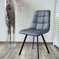 Стул CHILLI SQUARE HK017-09 серо-черничный, PU/ черный каркас М-City в Муравленко - muravlenko.mebel24.online | фото 5