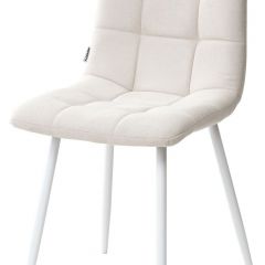 Стул CHILLI UF860-01B бежевый, ткань/белый каркас М-City в Муравленко - muravlenko.mebel24.online | фото