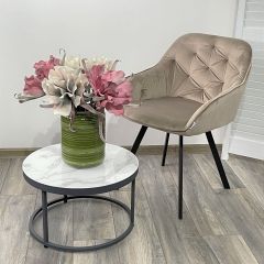 Стул GALE 360 град. поворот. BLUVEL-40 BEIGE, велюр/ черный каркас, М-City в Муравленко - muravlenko.mebel24.online | фото 3