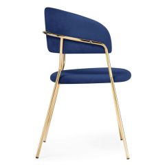 Стул на металлокаркасе Kamelia dark blue / gold в Муравленко - muravlenko.mebel24.online | фото 3