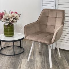 Стул MAVERICK 360 град. поворот. BLUVEL-40 BEIGE/ белый каркас, М-City в Муравленко - muravlenko.mebel24.online | фото 2