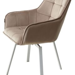 Стул MAVERICK 360 град. поворот. BLUVEL-40 BEIGE/ белый каркас, М-City в Муравленко - muravlenko.mebel24.online | фото 8