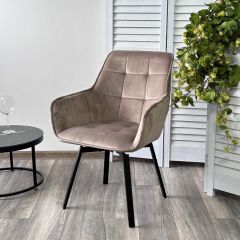 Стул MAVERICK 360 град. поворот. BLUVEL-40 BEIGE/ черный каркас, М-City в Муравленко - muravlenko.mebel24.online | фото 5