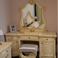 Туалетный стол + Зеркало Мона Лиза (крем) в Муравленко - muravlenko.mebel24.online | фото 6