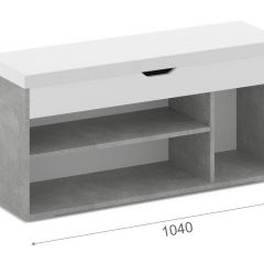 Тумба для обуви Аризона с нишей Ателье светлый/Белый (Вайт) в Муравленко - muravlenko.mebel24.online | фото 2