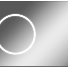 Зеркало Eclipse 100 black с подсветкой Sansa (SE1032Z) в Муравленко - muravlenko.mebel24.online | фото 1