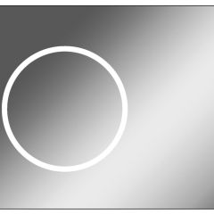 Зеркало Eclipse 90 black с подсветкой Sansa (SE1031Z) в Муравленко - muravlenko.mebel24.online | фото 1