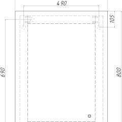 Зеркало Каракас 800х600 с подсветкой Домино (GL7042Z) в Муравленко - muravlenko.mebel24.online | фото 8