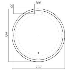 Зеркало Moon 72 white с подсветкой Sansa (SMo1046Z) в Муравленко - muravlenko.mebel24.online | фото 8