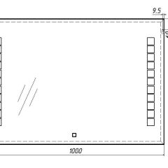 Зеркало Quadro 100 alum с подсветкой Sansa (SQ1019Z) в Муравленко - muravlenko.mebel24.online | фото 7