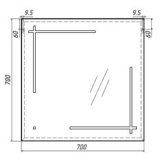 Зеркало Ray 70 black с подсветкой Sansa (SR1038Z) в Муравленко - muravlenko.mebel24.online | фото 6