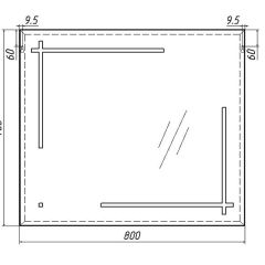 Зеркало Ray 80 black с подсветкой Sansa (SR1037Z) в Муравленко - muravlenko.mebel24.online | фото 7