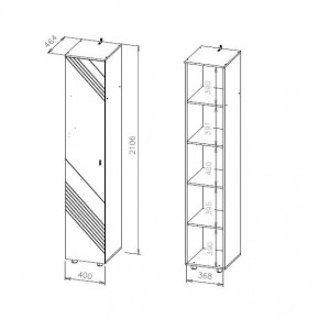 БАЙКАЛ Пенал (Графит/Дуб золотой) в Муравленко - muravlenko.mebel24.online | фото 3