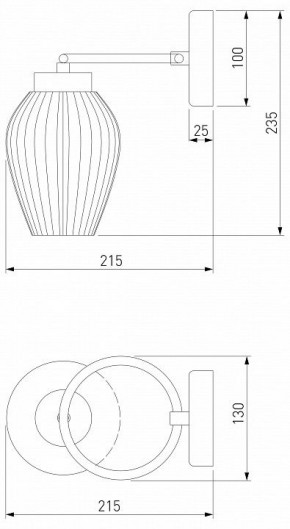 Бра Eurosvet Alva 30184/1 латунь в Муравленко - muravlenko.mebel24.online | фото 3
