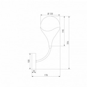 Бра Eurosvet Calyx 60168/1 латунь в Муравленко - muravlenko.mebel24.online | фото 3