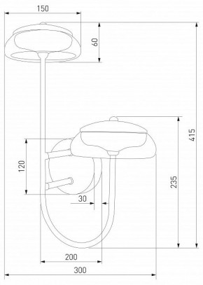 Бра Eurosvet Fungo 50388/2 LED черный в Муравленко - muravlenko.mebel24.online | фото 5