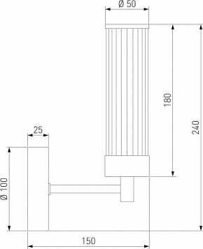 Бра Eurosvet Oriens 60166/1 латунь в Муравленко - muravlenko.mebel24.online | фото 2