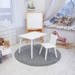 Детский комплект стол и стул «Мишка» Rolti Baby (белый/белый, массив березы/мдф) в Муравленко - muravlenko.mebel24.online | фото 2
