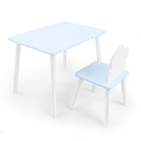 Детский комплект стол и стул «Облачко» Rolti Baby  (голубая столешница/голубое сиденье/белые ножки) в Муравленко - muravlenko.mebel24.online | фото