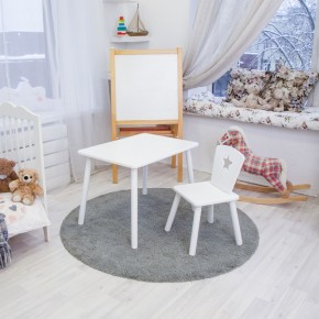 Детский комплект стол и стул «Звезда» Rolti Baby (белый/белый, массив березы/мдф) в Муравленко - muravlenko.mebel24.online | фото 2
