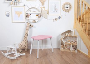 Детский стол Rolti Baby «Облачко»  (розовый/белый, массив березы/мдф) в Муравленко - muravlenko.mebel24.online | фото 1