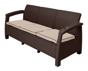 Диван Yalta Premium Sofa 3 Set (Ялта) шоколадный (+подушки под спину) в Муравленко - muravlenko.mebel24.online | фото 1