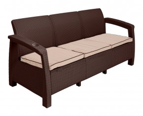 Диван Yalta Premium Sofa 3 Set (Ялта) шоколадный (+подушки под спину) в Муравленко - muravlenko.mebel24.online | фото 2