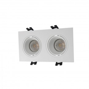 DK3072-WH Встраиваемый светильник, IP 20, 10 Вт, GU5.3, LED, белый/белый, пластик в Муравленко - muravlenko.mebel24.online | фото 1