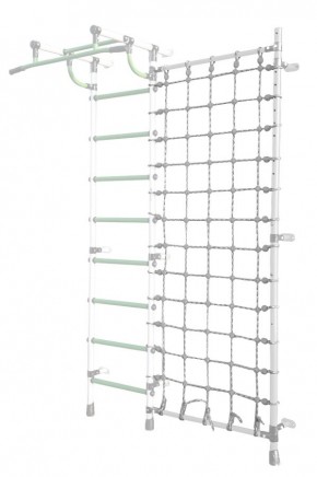 Дополнительная стойка к пристенному ДСК Pastel с сеткой для лазания, цв. белый в Муравленко - muravlenko.mebel24.online | фото