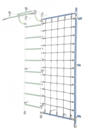 Дополнительная стойка к пристенному ДСК Pastel с сеткой для лазания, цв. голубой в Муравленко - muravlenko.mebel24.online | фото