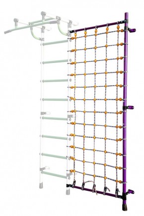 Дополнительная стойка к пристенному ДСК с сеткой для лазания, цв. фиолетовый в Муравленко - muravlenko.mebel24.online | фото