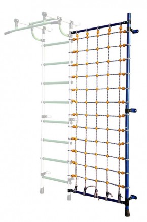 Дополнительная стойка к пристенному ДСК с сеткой для лазания, цв. синий в Муравленко - muravlenko.mebel24.online | фото
