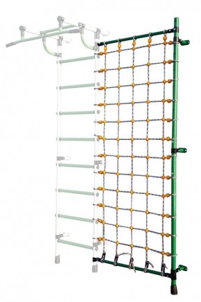 Дополнительная стойка к пристенному ДСК с сеткой для лазания, цв. зеленый в Муравленко - muravlenko.mebel24.online | фото
