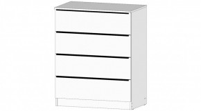 ЭЛЕГАНТ Комод 4 ящика (белый) в Муравленко - muravlenko.mebel24.online | фото