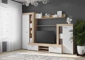 Гостиная Дельта (Сонома/Белый) в Муравленко - muravlenko.mebel24.online | фото 3