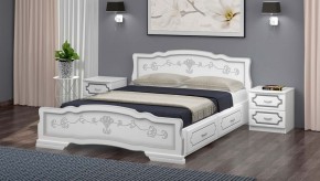 КАРИНА-6 Кровать из массива 1200 с 2-мя ящиками в Муравленко - muravlenko.mebel24.online | фото 1