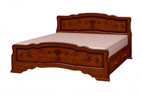КАРИНА-6 Кровать из массива 1200 с 2-мя ящиками в Муравленко - muravlenko.mebel24.online | фото 4