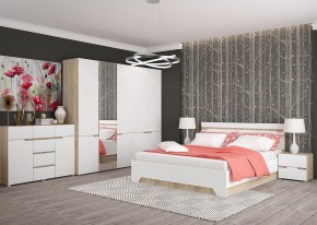 Комод 1200 АНТАЛИЯ (Сонома/Белый софт) в Муравленко - muravlenko.mebel24.online | фото 3