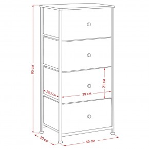 Комод Leset Линкс 4 ящика (МДФ) в Муравленко - muravlenko.mebel24.online | фото 12