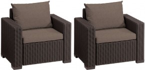 Комплект кресел Калифорния (California chair) коричневые в Муравленко - muravlenko.mebel24.online | фото 2