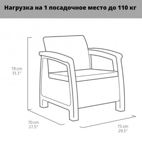 Комплект мебели Корфу Рест (Corfu Rest - without table) капучино-песок в Муравленко - muravlenko.mebel24.online | фото 3