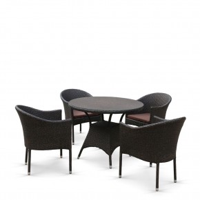 Комплект мебели из иск. ротанга T197ANS/Y350A-W53 Brown (4+1) в Муравленко - muravlenko.mebel24.online | фото