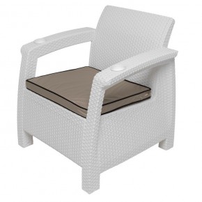 Комплект уличной мебели Yalta Premium Terrace Set (Ялта) белый (+подушки под спину) в Муравленко - muravlenko.mebel24.online | фото 7