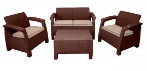 Комплект уличной мебели Yalta Premium Terrace Set (Ялта) шоколадый (+подушки под спину) в Муравленко - muravlenko.mebel24.online | фото 1