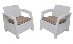 Комплект уличной мебели Yalta Premium Terrace Triple Set (Ялта) белый (+подушки под спину) в Муравленко - muravlenko.mebel24.online | фото 4
