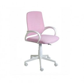 Кресло Ирис White сетка/ткань розовая в Муравленко - muravlenko.mebel24.online | фото